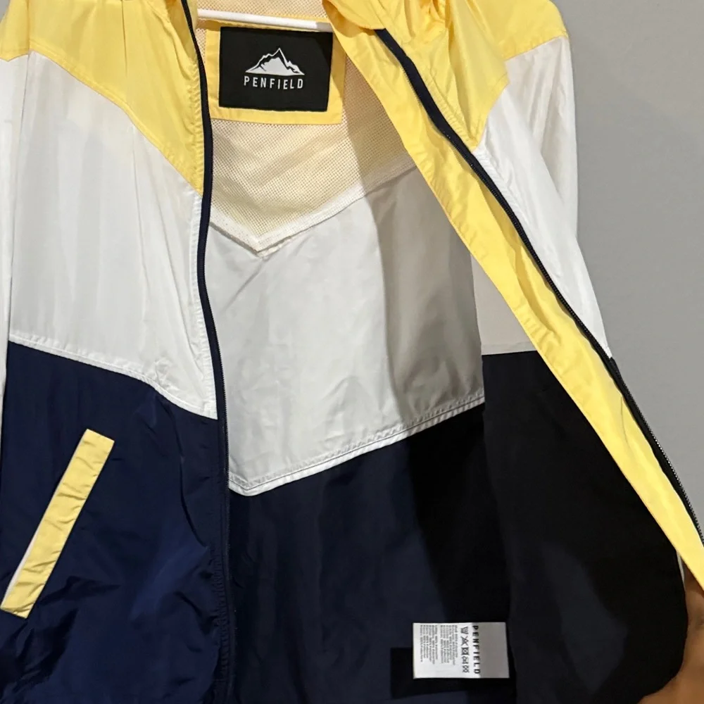 Penfield Yellow and Navy Utility Jacket rain jacket wind breaker - Picture 7 of 11